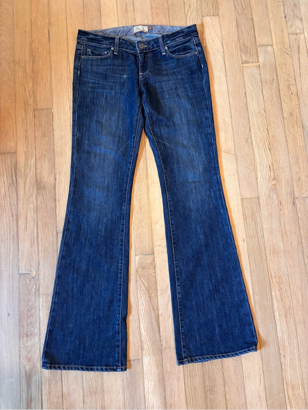 Paige Laurel Canyon Jeans Size 29 Dark Wash Bootcut Flare Low Rise